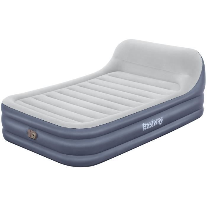 Inflatable bed - BESTWAY - 67923 - Tritech SleekFlow - 2 places, 226 x 152 x 84 cm, headboard, integrated pump