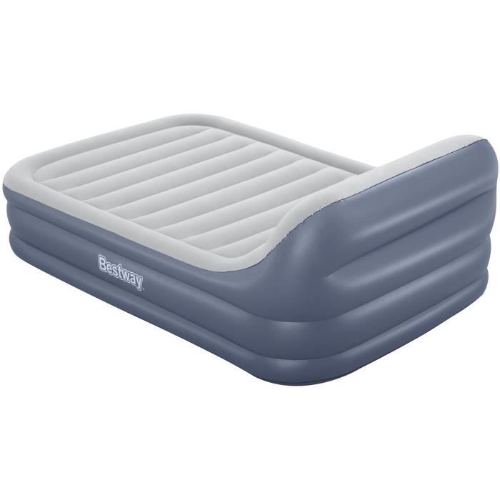 Inflatable bed - BESTWAY - 67923 - Tritech SleekFlow - 2 places, 226 x 152 x 84 cm, headboard, integrated pump