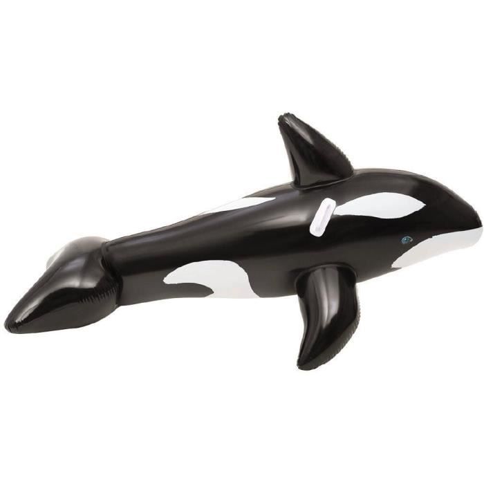 straddling inflatable killer whale with handles 2.03x1.02m