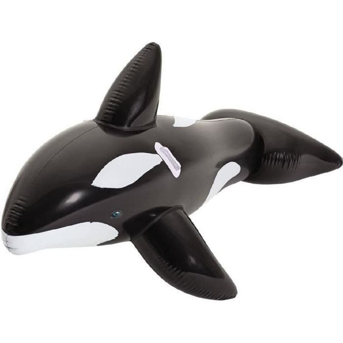 straddling inflatable killer whale with handles 2.03x1.02m