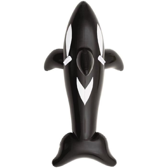 straddling inflatable killer whale with handles 2.03x1.02m