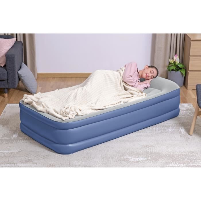 Inflatable bed - BESTWAY - 67628 - 1 place - 191 x 97 x 46 cm, integrated electric pump, bed frame
