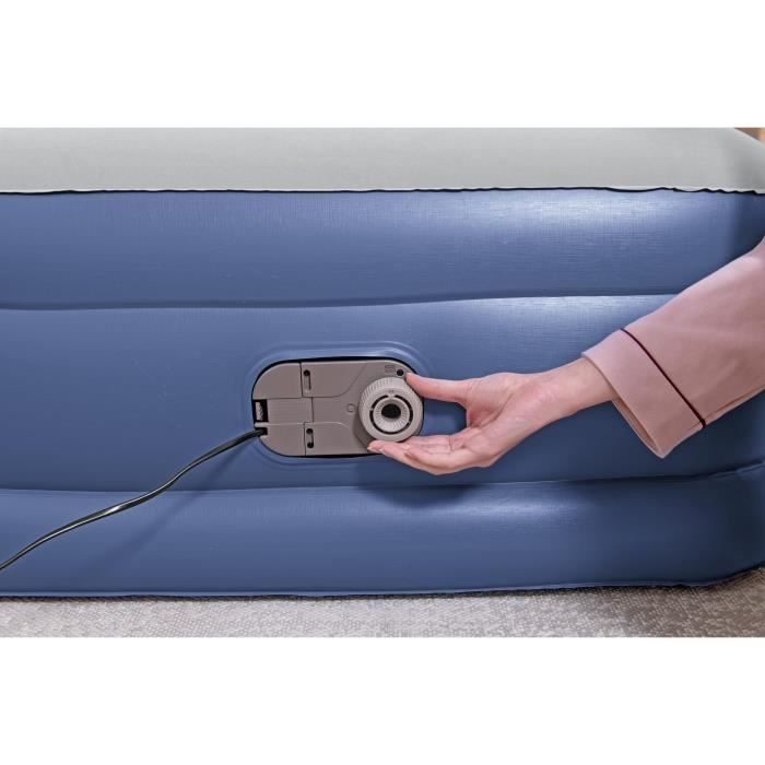 Inflatable bed - BESTWAY - 67628 - 1 place - 191 x 97 x 46 cm, integrated electric pump, bed frame