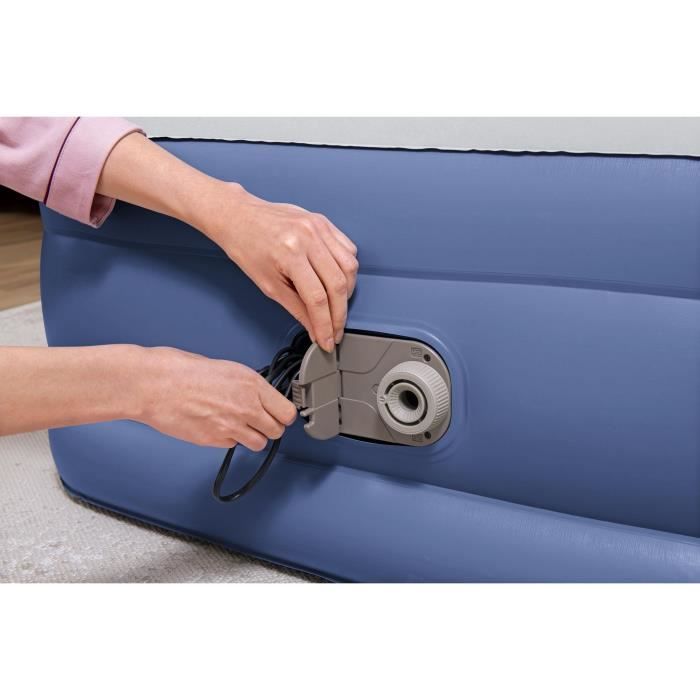 Inflatable bed - BESTWAY - 67628 - 1 place - 191 x 97 x 46 cm, integrated electric pump, bed frame