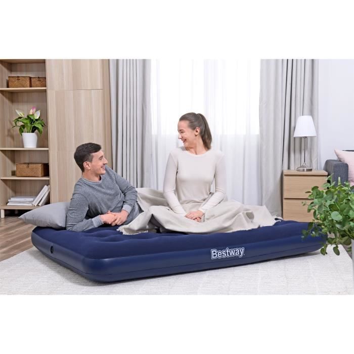 Inflatable camping mattress - BESTWAY - 2 places - 191x137x22 cm with external Powertouch electric pump
