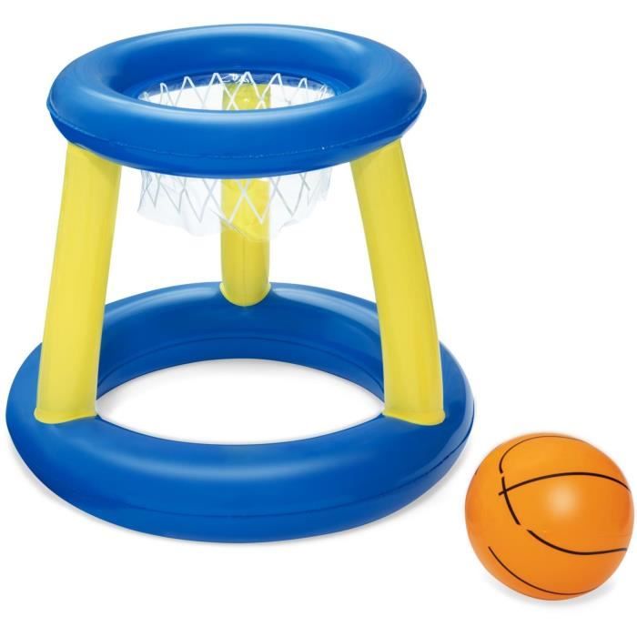 Floating basketball hoop, ball, 3 rings, diameter 61 cm
