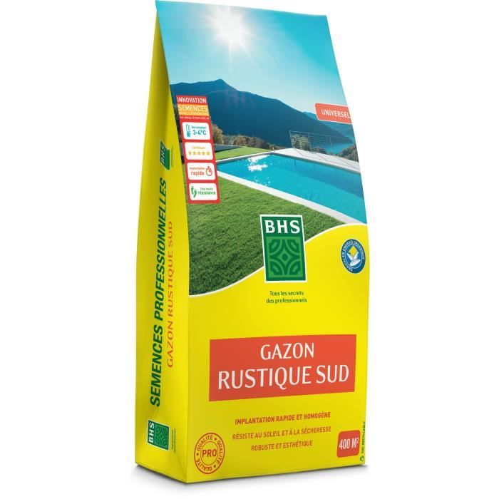 Lawn - BHS - Rustic South Lawn - 10kg - Resistant to dry conditions thanks to tall fescue. Fast and even.