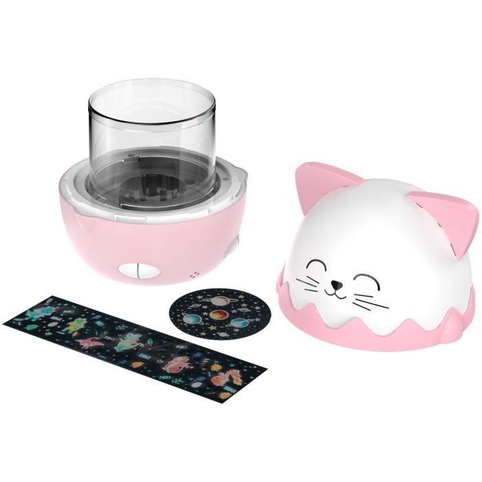 Wireless musical night light - BIGBEN - Cat - 360° projection, 13 films, 8 melodies, Remote control, USB-C battery