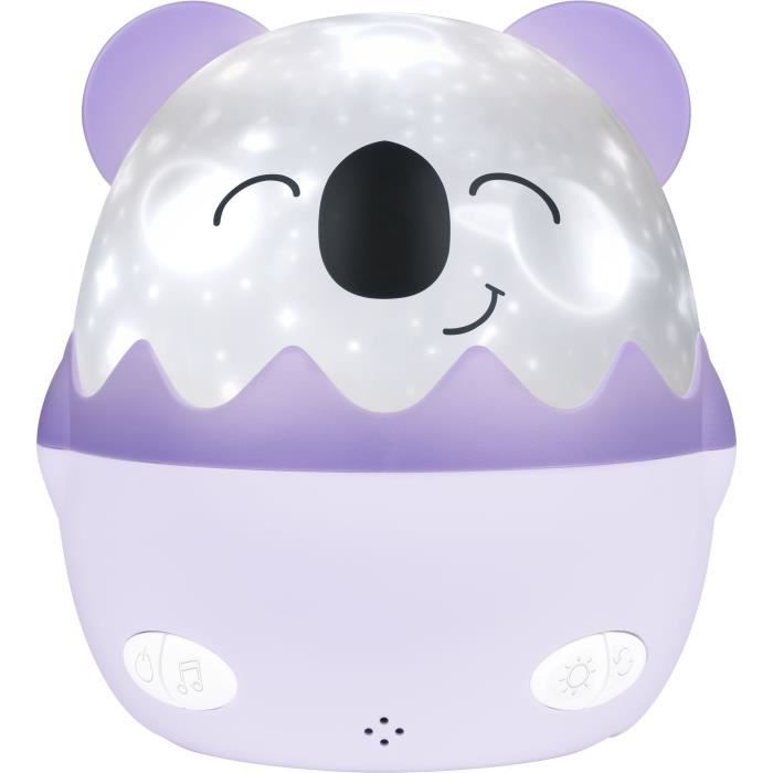 Wireless musical night light - BIGBEN - Koala - 360° projection, 13 films, 8 melodies, Remote control, USB-C battery