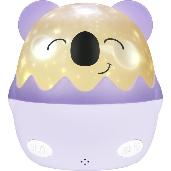 Wireless musical night light - BIGBEN - Koala - 360° projection, 13 films, 8 melodies, Remote control, USB-C battery