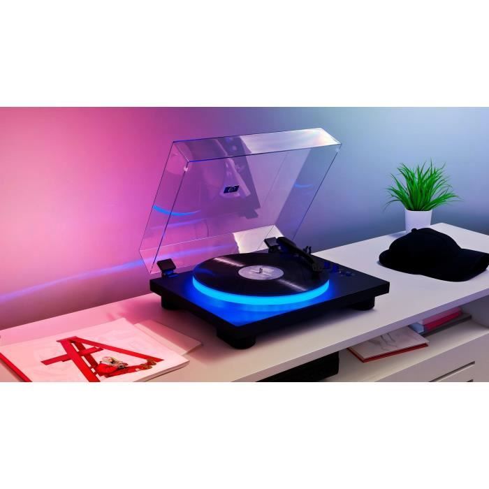 Record Player - BIGBEN INTERACTIVE - Light-up Platter - Belt Drive - Bluetooth - Light Effects
