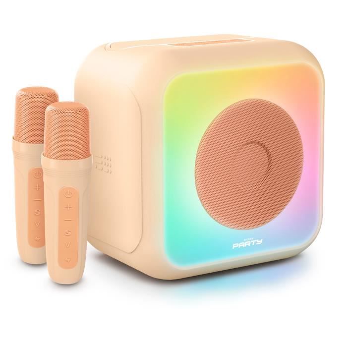 Luminous Karaoke Speaker - BIGBEN - Fishing - Bluetooth, 30W, 2 USB-C Wireless Microphones, Equalizer, Li-on Battery
