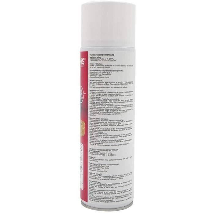 VETOCANIS Anti-flea and anti-mite spray for the home - 500 ml - For cat and dog