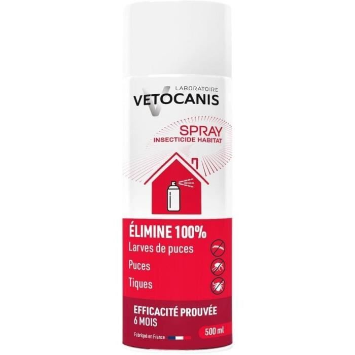 VETOCANIS Anti-flea and anti-mite spray for the home - 500 ml - For cat and dog