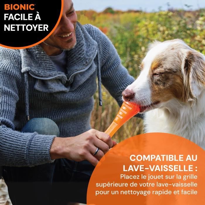 Dog toy - BIONIC - Urban stick - Size Medium 23 cm - Made of ultra-resistant rubber - lead, BPA and phthalate free