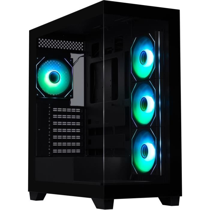 PC Case - BITFENIX - CETO Premium Edition - Mid-Tower - ATX - Black - Tempered Glass - USB-C and A-RGB