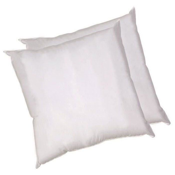 BLANREVE Set of 2 Cotton Pillows - 60 x 60 cm - White