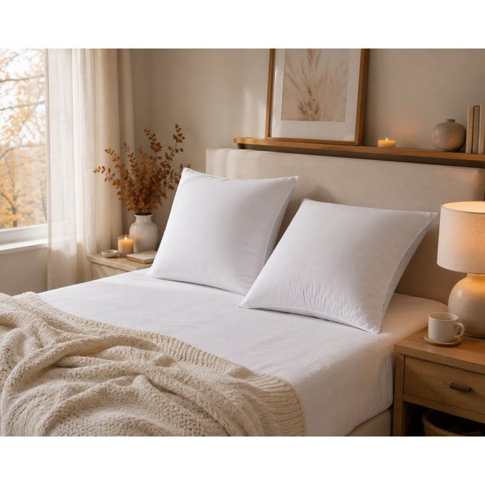 Blanreve batch of 2 triple protection pillows - 60 x 60 cm - white