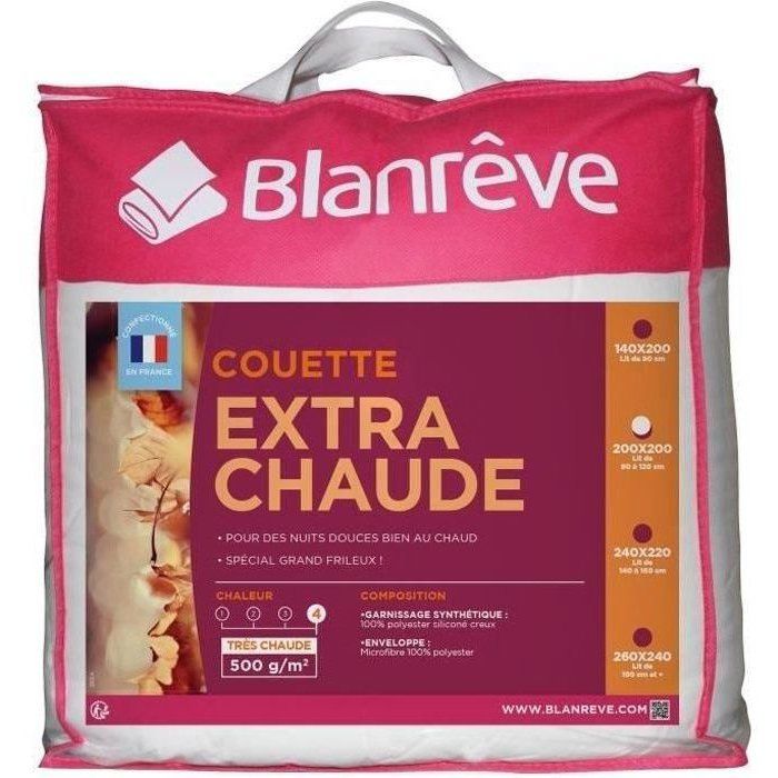 Blanreve extra hot duvet in microfiber - 200 x 200 cm - White