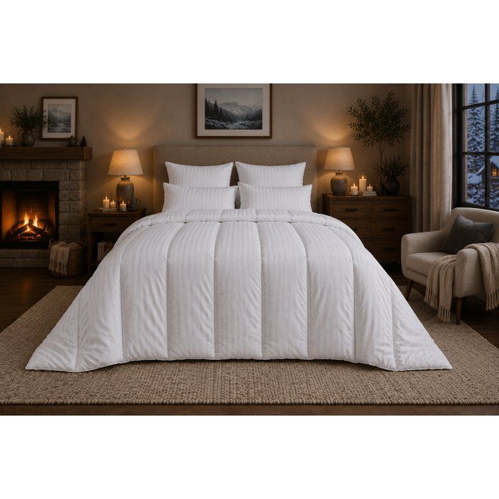 Duvet 220x240 cm BLANREVE PRESTIGE Multiprotection - 100% Polyester - 2 People - Striped Satin