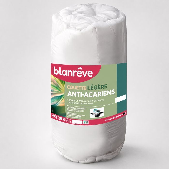 Lightweight anti-dust mite duvet - 200 gr/m² - BLANREVE - 140 x 200 cm - White