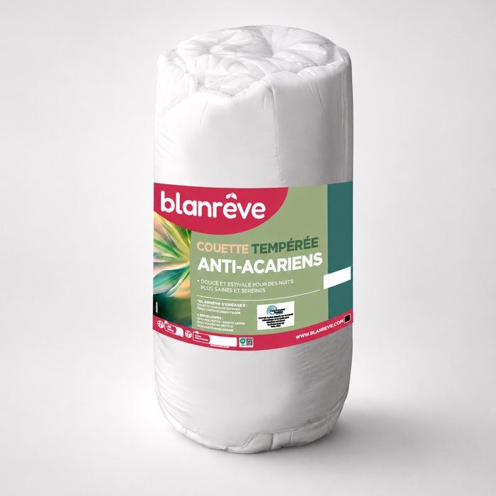 Anti-mite temperate duvet - 300 gr/m² - BLANREVE - 140 x 200 cm - White
