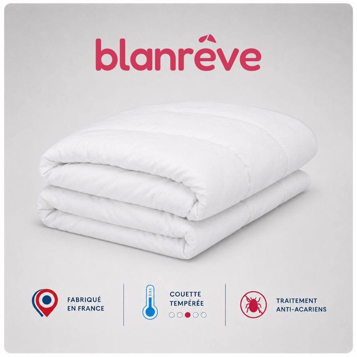 Anti-mite temperate duvet - 300 gr/m² - BLANREVE - 140 x 200 cm - White
