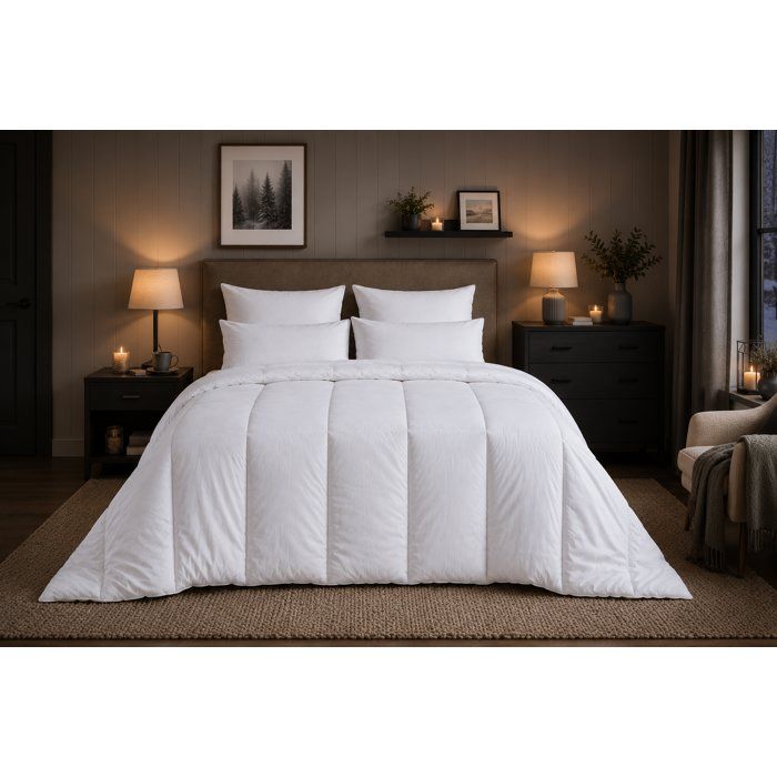 Warm anti-dust mite duvet - 400 gr/m² - BLANREVE - 200 x 200 cm - White