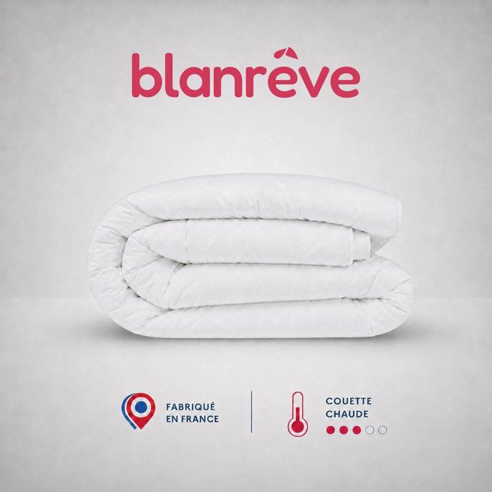 Warm anti-dust mite duvet - 400 gr/m² - BLANREVE - 200 x 200 cm - White