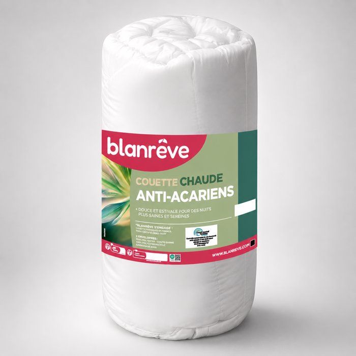 Warm anti-dust mite duvet - 400 gr/m² - BLANREVE - 200 x 200 cm - White