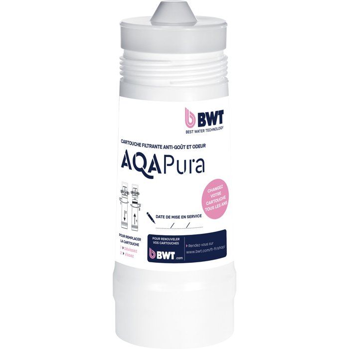 Replacement cartridge - BWT - AQA PURA - Eliminates bad tastes, odors, pesticides and heavy metals