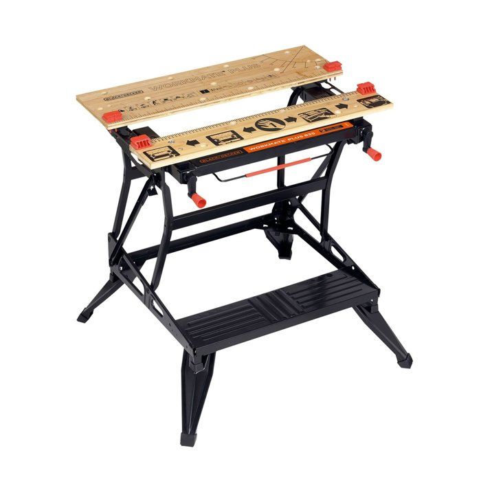 Etabli etau pliable - BLACK+DECKER - WM825-XJ - serrage a main - charge maximale de 250 kg