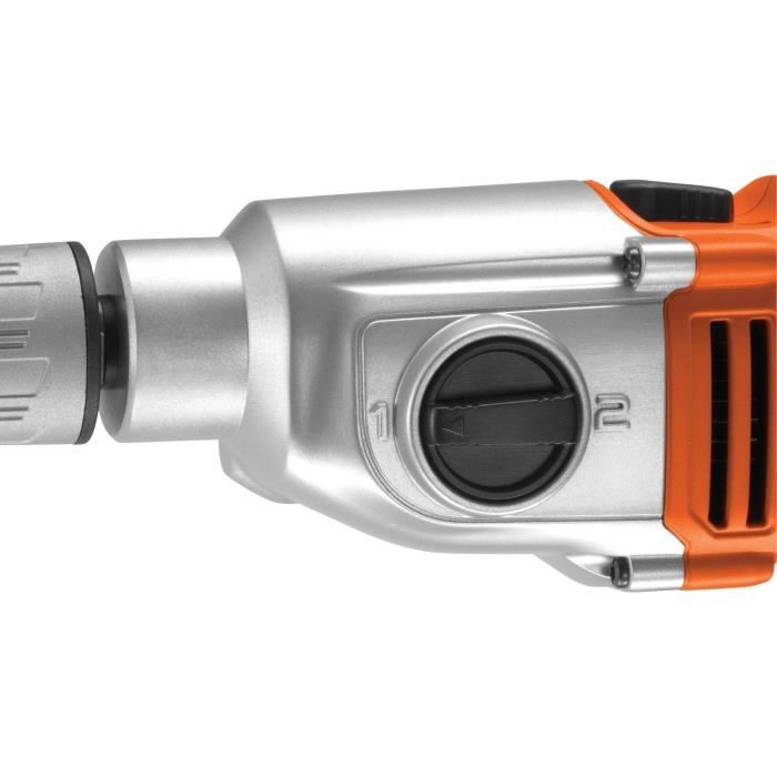 Perceuse a percussion filaire 1100W - BLACK&DECKER - KR1102K-QS - Avec coffre de rangement