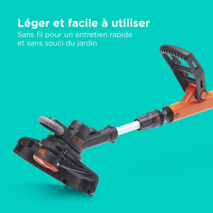 BLACK & DECKER POWERCOMMAND  18V LITHIUM Cordless 30cm String Trimmer - 4Ah - 1 battery - 1 spool of 10m 1.6mm line - 1 charger