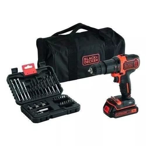 Cordless hammer drill - BLACK & DECKER - BDCHD18S32-QW - 18 V - 1 Battery 1.5 Ah