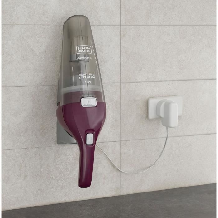 Cordless handheld vacuum cleaner - BLACK & DECKER - NVC115W-QW - 8 AW - 3.6 V 1.5 Ah - Bordeaux