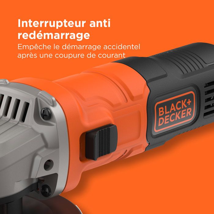 Black+Fricular angle grinder 710w beg010-qs side handle 3 positions