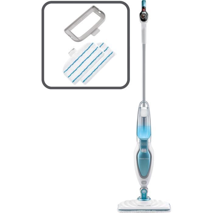 Black + Decker - FSM16CD -QS - Steam cleaner 3 in 1 1600W - 2 microfibers + 1 accessory for carpet included - 6m cable