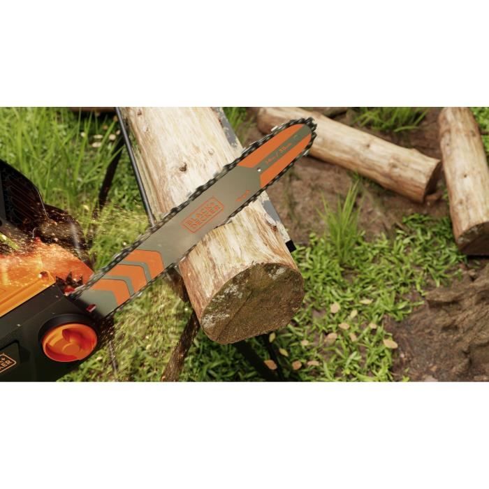 Corded Chainsaw - BLACK+DECKER - BECS1835-QS - 1800 W - 35 cm - Tool-free chain tensioner