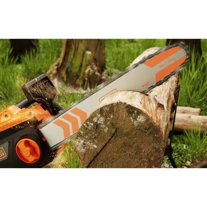 Corded Chainsaw - BLACK+DECKER - BECS2040-QS - 2000 W - 40 cm - Tool-free chain tensioner