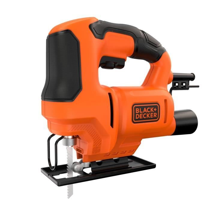 400W Jigsaw - 3000 rpm, 18mm stroke, T-blade, cutting capacity wood 65mm / steel 6mm / aluminum 10mm - BLACK+DECKER