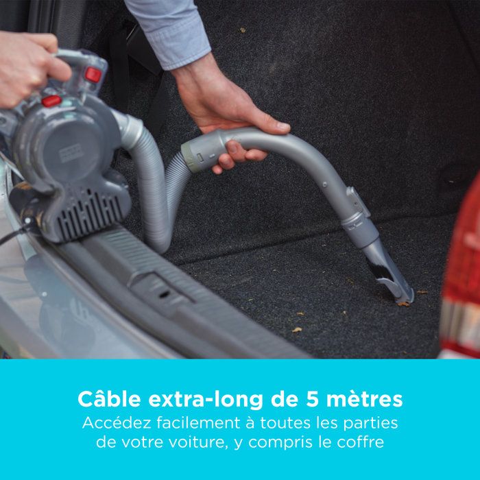 Black+Decker - PD1200AV -XJ - Dustbuster Flexi Auto 12V - Hand vacuum cleaner - Car connection - Cyclonic action