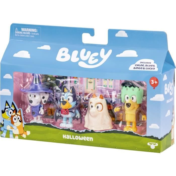 Figurine box set - BLUEY - Costumes - 4 articulated figurines - Accessories included