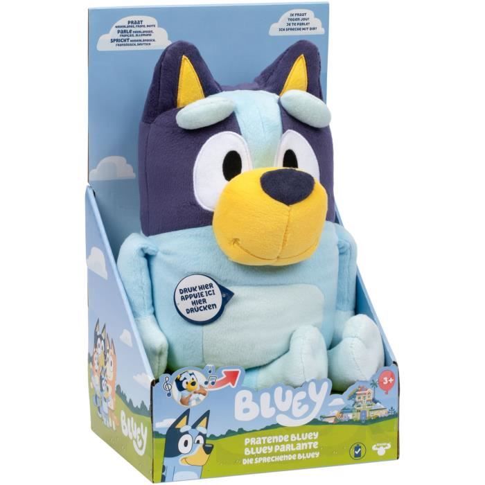 Talking plush toy - BLUEY - Bluey - 33 cm - Official voice - Theme music
