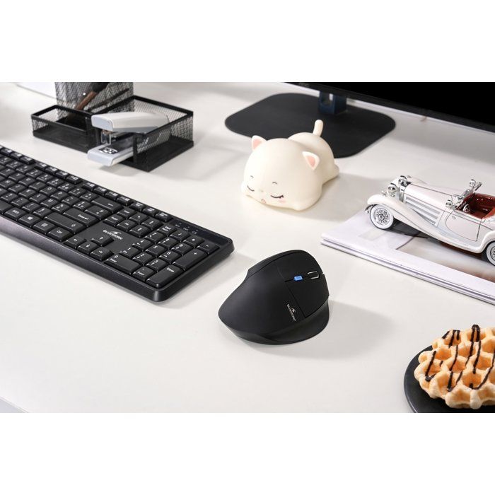 Souris Ergonomique Sans Fil - BLUESTORK - ERGO - Rechargeable - PC/MAC - Noir&touch blue