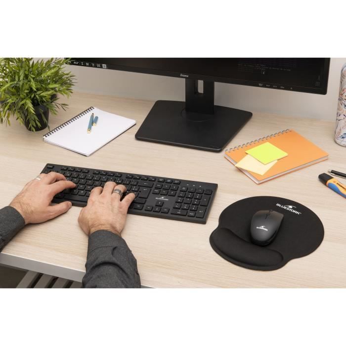 Ergonomic Mouse Pad - Bluestork - BS-PAD-ERGO - Wrist Rest - Thickness 3 mm
