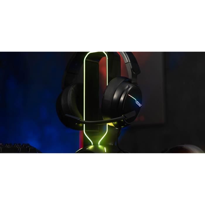 THE G-LAB Universal RGB gaming headset stand with 2 USB ports
