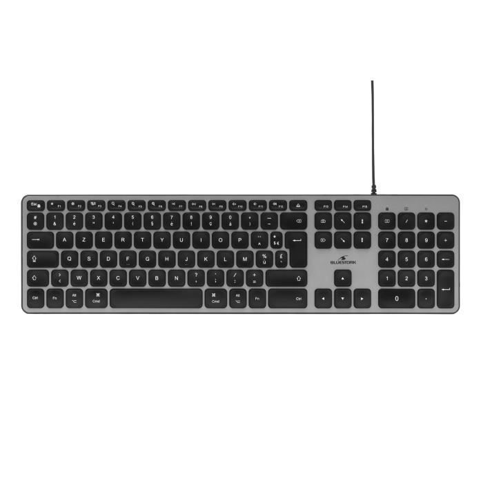 Wired Keyboard - Bluestork - KB Mac - Azerty - Mac Compatible - Black