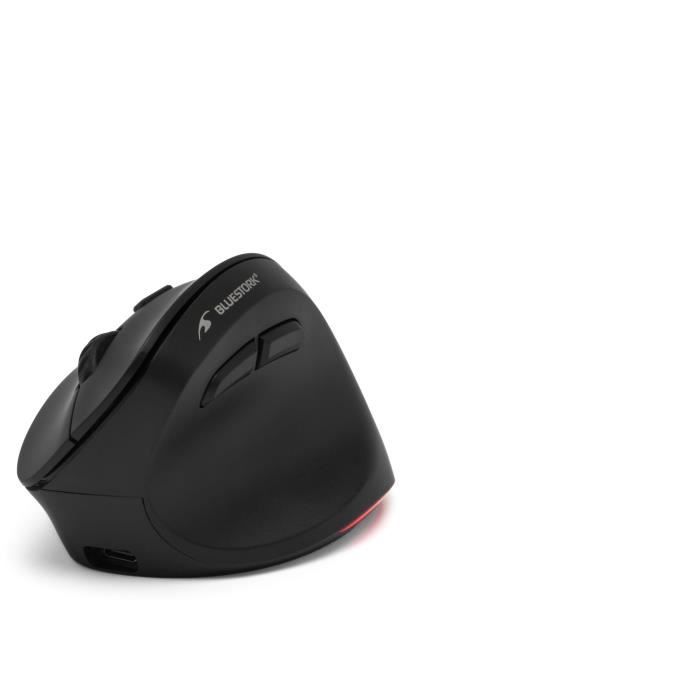 Ergonomic Vertical Mouse - BLUESTORK - M-WL-ERGO-LUMI - Wireless + Bluetooth Rechargeable - Backlit