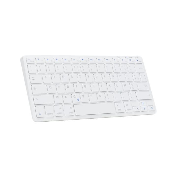 Wireless Keyboard - BLUESTORK - MINI MAC R - Compact - Rechargeable - White